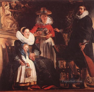  Familia Pintura - La familia del artista barroco flamenco Jacob Jordaens